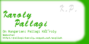 karoly pallagi business card